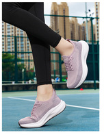 Sneakers unisexes en mesh, lacets, respirantes, semelle épaisse, légères, confortables, chaussures de marche décontractées