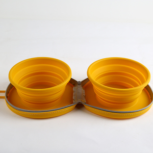 Gamelle pliable moderne et portable pour chien avec fermeture éclair en silicone - Product Image 5