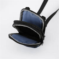 Sac bandoulière messager en polyester imperméable, style national simple et tendance, avec fermeture éclair, 4 compartiments pour téléphone portable et porte-cartes, vente en gros