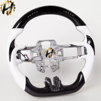 Volant sport en fibre de carbone véritable avec éclairage LED de changement de vitesse au design élégant HZ pour Mustang GT 2018-2021