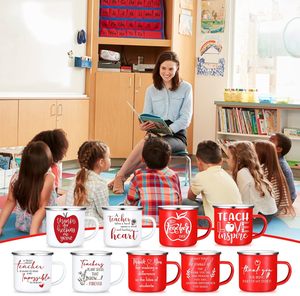 Fabricant vente chaude en gros en vrac couleur imprimée de logo personnalisé tasse en émail pour le camping café lait - Product Image 4