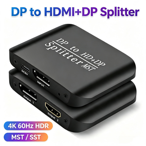 Répartiteur DP vers <span class=keywords><strong>HDMI</strong></span> DP MST SST 4K 60Hz HDR 1 entrée 2 sorties, prend en charge l'affichage étendu et la duplication, USB-C vers <span class=keywords><strong>HDMI</strong></span> DP - Product Image 1