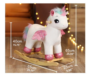 Caballo Balancín Blanco Unicornio, Silla Balancín para Niños, Juguetes, Regalos para Niños - Product Image 6