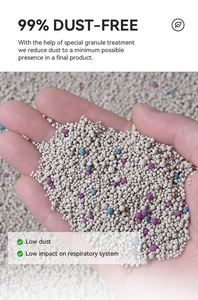 Litière pour chat en bentonite sphérique gris clair en gros, agglomération rapide et haute absorption, facile à nettoyer, faible teneur en poussière, 5kg 10L 5L - Product Image 5