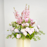 Bouquet de mariage de luxe moderne en gros, arrangement de décoration de table, boule de fleurs artificielles en rose, en soie et mousse PE, fait main