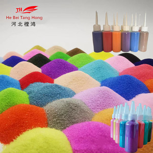 La sabbia colorata sinterizzata prodotta in fabbrica è adatta per i paesaggi della spiaggia. È durevole e non sbiadisce. - Product Image 2