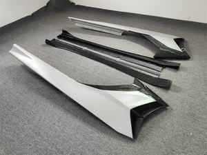 Nouvelle jupe latérale en fibre de carbone, kit carrosserie quatre pièces pour <span class=keywords><strong>Lamborghini</strong></span> <span class=keywords><strong>Aventador</strong></span> LP700 LP720 SVJ, style amélioré - Product Image 3