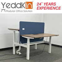Bureau assis-debout ergonomique, cadre en acier réglable en hauteur électriquement, pour la maison et le bureau