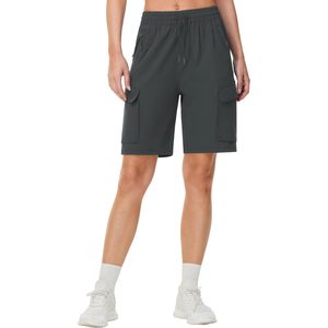 Shorts cargo légers à séchage rapide pour femmes avec poches zippées pour le golf, la randonnée et les activités de plein air - Product Image 4