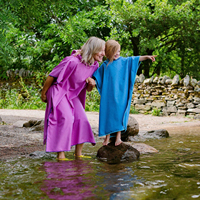 Toalla de microfibra personalizada para adultos, poncho con capucha, toalla de playa, bata cambiante para nadar, surf