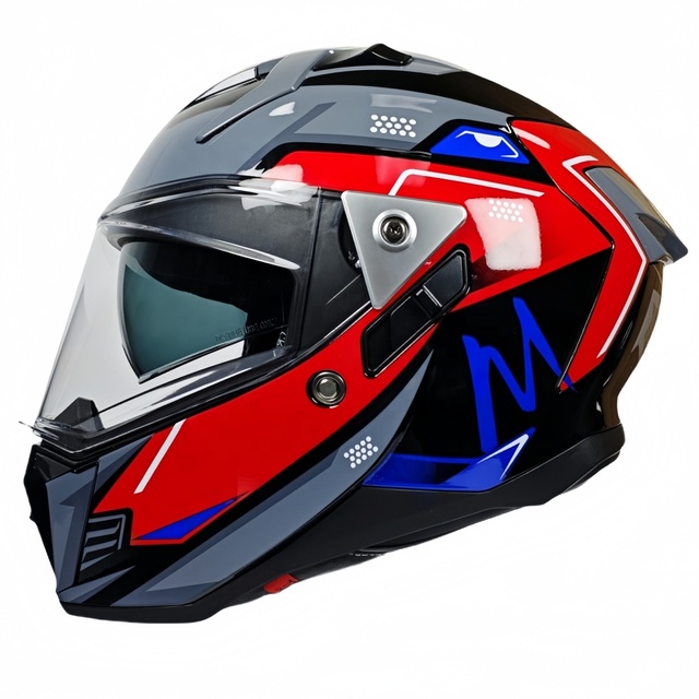 Best Sellers New Unisex ABS Motorcycle Full Face Helmets Breathable All Seasons Double Lens Custom Motocross Adults Helmet