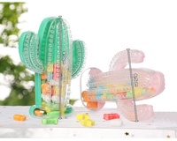 Boîte à bonbons en plastique Cactus de la marque DAMAI, 9*6.5cm, 12 pièces/sac OPP, légère, cadeaux pour fêtes mexicaines, fabriquée en Chine