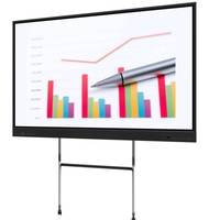 Pantalla Táctil UHD 4K de 65 75 86 98 Pulgadas con Cámara y Micrófono Incorporados, Conexión Inalámbrica para Compartir en Laptop, PC, USB Tipo-C, Android TV para Reuniones