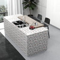 Carrelage en terrazzo durable et écologique, revêtement de sol et comptoir en pierre moderne pour intérieur et extérieur avec design 3D personnalisé, vente en gros