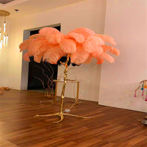 LED <strong>Floor</strong> Light Feather Gold Copper <strong>Floor</strong> <strong>Lamps</strong> <strong>Grey</strong> Ostrich Tripod Standing <strong>Lamp</strong> for Villa Hotel Decoration Lightings - Product Image 6