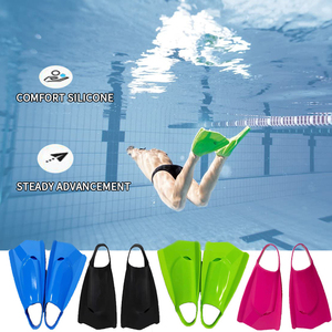 Aletas de Silicona Nuevas, Aletas de Entrenamiento Profesionales para Natación y Buceo, Equipo de Snorkel, Aletas Cortas para Adultos - Product Image 1
