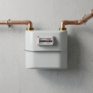 Heavy-Duty High-Precision Industrial & Commercial G10 Steel-<b>Case</b> Diaphragm Gas Meter with Calibration Port - Product Image 3