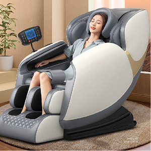 Home Massage Chair Electric Automatic Railless Multi <b>Point</b> Massage PU Leather <b>Light</b> Gray Black Coffee Plug In One Piece - Product Image 1