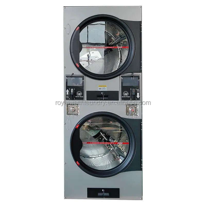 Laundromat Self servis için çamaşır makineleri ve kurutma makineleri sikke işletilen yığın kurutma çamaşır kurutma makinesi