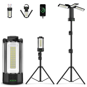 Lampe de <span class=keywords><strong>travail</strong></span> LED multifonctionnelle à énergie solaire, rechargeable, pliable, rétractable, portable, étanche, pour le camping, la randonnée et les excursions - Product Image 1