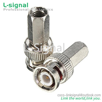 Connecteur mâle BNC de type Twist-On de qualité supérieure pour câble RG59 CCTV