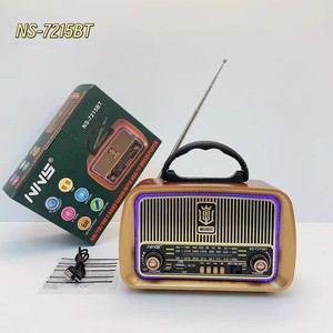 Retro retroceso Vintage Transistor altavoz incorporado caja grande portátil mesa de madera Usb TF tarjeta Fm Am Sw3 bandas <span class=keywords><strong>Radio</strong></span> NS-7215BT - Product Image 6