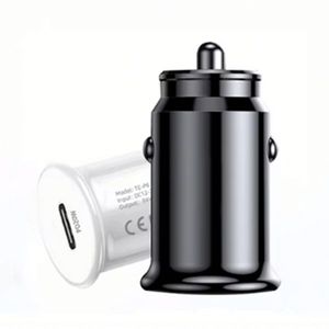 Mini Cargador de Coche con Puerto Único Tipo C de Carga Súper Rápida PD20W de Aleación de Aluminio para Teléfonos Móviles - Product Image 1
