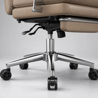Chaise de bureau exécutive en cuir PU robuste, directement de l'usine, avec dossier haut ergonomique, pivotante et avec repose-pieds