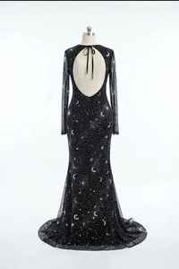 ชุดราตรียาวแขนยาวประดับลูกปัดคุณภาพสูง งานปักมือ หรูหรา เหมาะสำหรับงานเลี้ยงและงานพิธีการ ราคาโรงงาน - Product Image 6