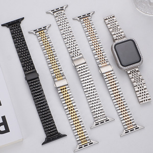 Nueva <span class=keywords><strong>Correa</strong></span> de Reloj Inteligente de Acero Inoxidable para <span class=keywords><strong>Apple</strong></span> <span class=keywords><strong>Watch</strong></span> Series 11 10 9 s11 42mm 46mm 49mm, Brazalete para Reloj - Product Image 1