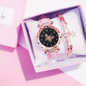 Conjunto de Reloj de Pulsera para Mujer <span class=keywords><strong>SHEIN</strong></span>, Nuevo, Diseño de Mariposa, Cinco Piezas, Movimiento de Cuarzo, Caja de 10 mm - Product Image 4