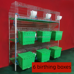 Landbouwmachines Konijnenkooi 9 Kamers Binnenlandse Konijnenkooi Thuisgebruik Niet-Heldere Uitwerpselen Vrouwelijke Konijnenkooi - Product Image 6