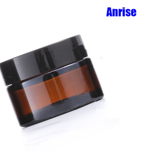 15g Barattolo di <span class=keywords><strong>vetro</strong></span> ambrato da 20g <span class=keywords><strong>50</strong></span> <span class=keywords><strong>ml</strong></span> di coperchio in crema nera oblato che eroga un campione gratuito di <span class=keywords><strong>vetro</strong></span> marrone 30g - Product Image 5