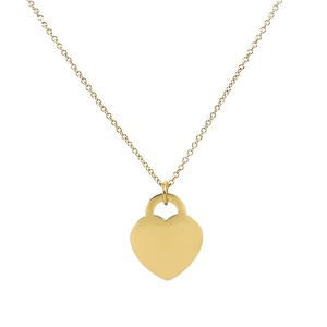Collier en acier inoxydable beau pendentif en forme de coeur pour couples amoureux présent mode simple à graver nom/logo collier bijoux - Product Image 1
