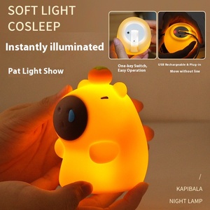 Cabi Bala Modern <b>LED</b> Night <b>Light</b> Warm White Silicone Pat <b>Light</b> for Bedroom Battery-Powered Atmosphere <b>Light</b> Ornaments - Product Image 3