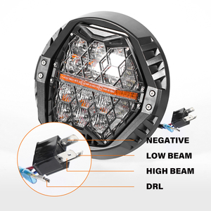 Phare de moto LED 7 pouces pour Touring Road King Ultra Classic Electra Street Glide Tri <span class=keywords><strong>Cvo</strong></span> Heritage Softail <span class=keywords><strong>Deluxe</strong></span> Fatboy - Product Image 4
