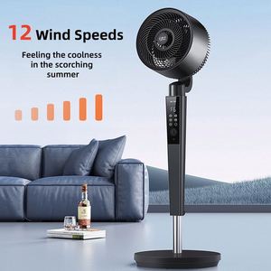 Nouveau design 2025 – Ventilateur de sol en plastique à fréquence variable CA, télécommande vocale et tactile, douze vitesses de circulation d'air - Product Image 4