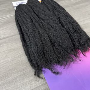 Offre Spéciale – Mèches Synthétiques Afro Kinky Marley en Vrac, Douces et Volumineuses, 18 pouces, 3x MHALI Braid <span class=keywords><strong>Meche</strong></span>, pour Crochet et Torsades Marley – Vente en Gros - Product Image 5