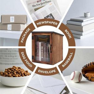 Caja de biblioteca de madera al aire libre gratis para almacenamiento de libros DIY <span class=keywords><strong>vecindario</strong></span> comunidad escuela compartir libros - Product Image 6