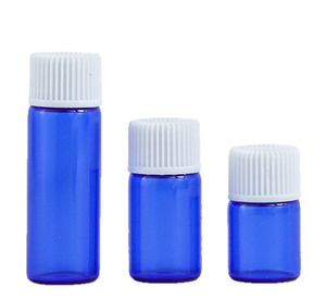 Flacone in Vetro Blu per Oli Essenziali e Cosmetici 2ml 3ml 5ml Ricaricabile Ermetico Antigoccia per Confezionamento Campioni di Oli Essenziali - Product Image 4