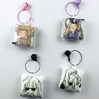 Personnalisé doux en peluche porte-clés oreiller charme personnalisé en gros jouet charme doux poupée dessin animé oreiller personnalisé Anime Photo porte-clés