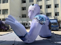 Tête de robot IA gonflable géante en tissu Oxford résistant aux intempéries pour la publicité et la décoration gonflable