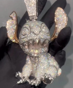 Hip Hop Mặt Dây Chuyền Sang Trọng Iced out Moissanite Rapper Đồ Trang Sức Sterling Bạc Kim Cương Quyến Rũ Tùy Chỉnh Bling Bling Quyến Rũ - Product Image 4