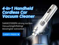 Aspirateur de voiture puissant en alliage d'aluminium, aspiration de 21000 Pa, 2500 mAh*4, aspirateur portatif rechargeable pour la maison, le bureau et la voiture
