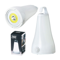 Vente flash : Lanterne de camping d'urgence étanche IP44 à LED COB 2 en 1 super lumineuse 200 lumens, fonctionnant avec des piles AAA, pour les pannes de courant