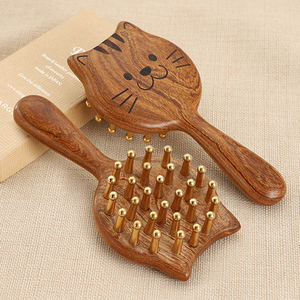 Cuoio capelluto meridiano pettini da massaggio rame gatto ispessito denti larghi sandalo cuscino d'aria pettine per il <span class=keywords><strong>rilassamento</strong></span> del corpo - Product Image 2
