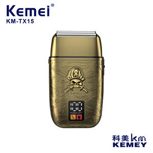 เครื่องโกนหนวดไฟฟ้าโคเมอิ เคเอ็ม-ทีเอ็กซ์ 15 ใบมีดคู่แบบชาร์จไฟได้ ตัวเครื่องโลหะ สำหรับผู้ชาย - Product Image 4