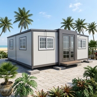 Maison conteneur modulaire extensible de 20 pieds, type cabine, pour camping, maisonnette résidentielle, ou pod pliable pour camping-car
