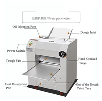 Machine à pétrir et à étaler la pâte pour dumplings, tortillas et roti, avec réglage de 2 à 30 mm
