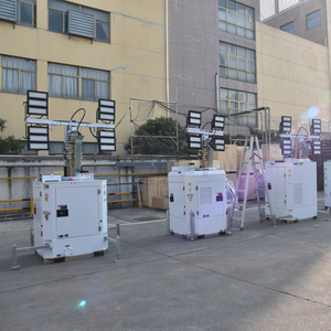 Tour d'éclairage mobile TPE-C6P, mât de 9 m, 4x500W LED, montée sur remorque, conception compacte en caisse, pour la construction, la location et les interventions d'urgence TPE-C6P - Product Image 2